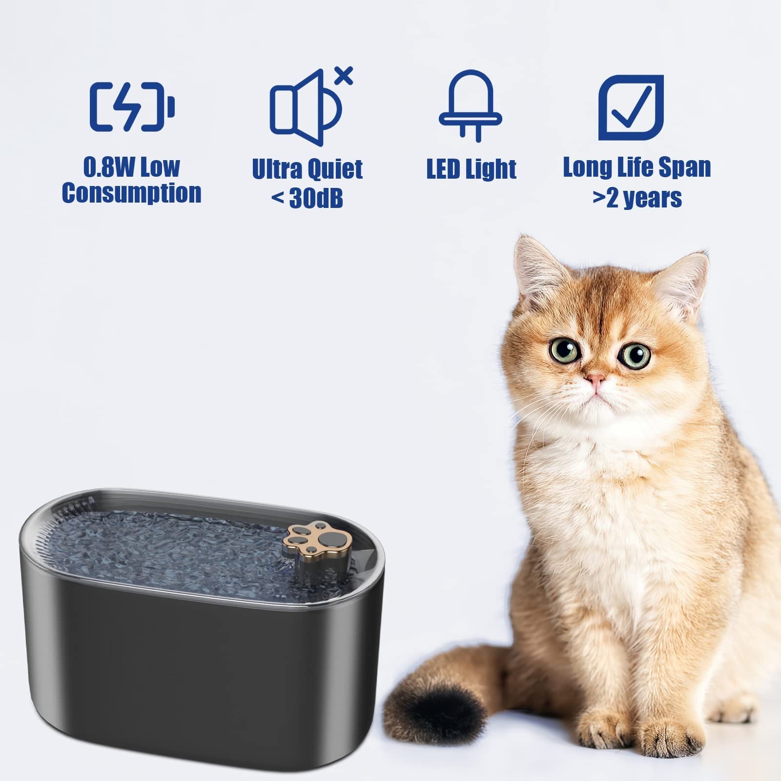 3L Ultra-Quiet Pet Water Fountain